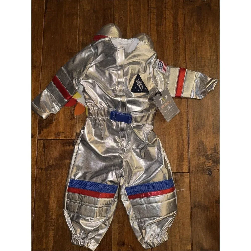 NWT Pottery Barn Kids ASTRONAUT Halloween Costume Space Suit Size 12-24 Months
